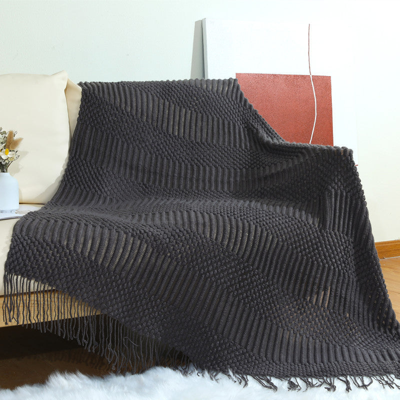 Écharpe Femme Tricot Texturé Polyvalente 12