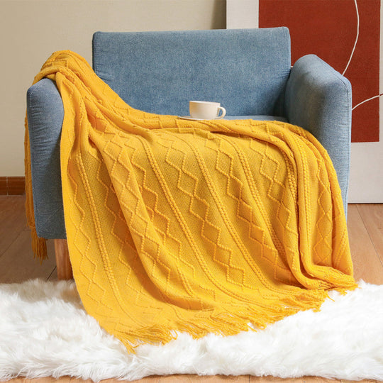 Écharpe Femme Tricot Texturé Polyvalente 2
