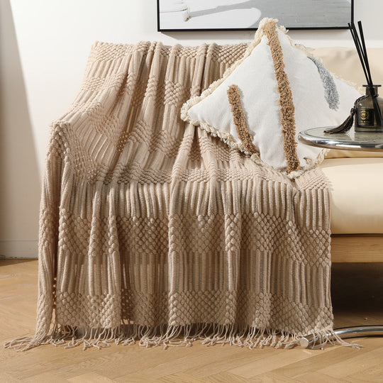 Écharpe Femme Tricot Texturé Polyvalente 3