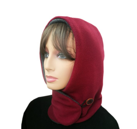 Écharpe à Capuche Unisexe Pratique pour Hiver, Cagoule Polyvalente et Ajustable 3