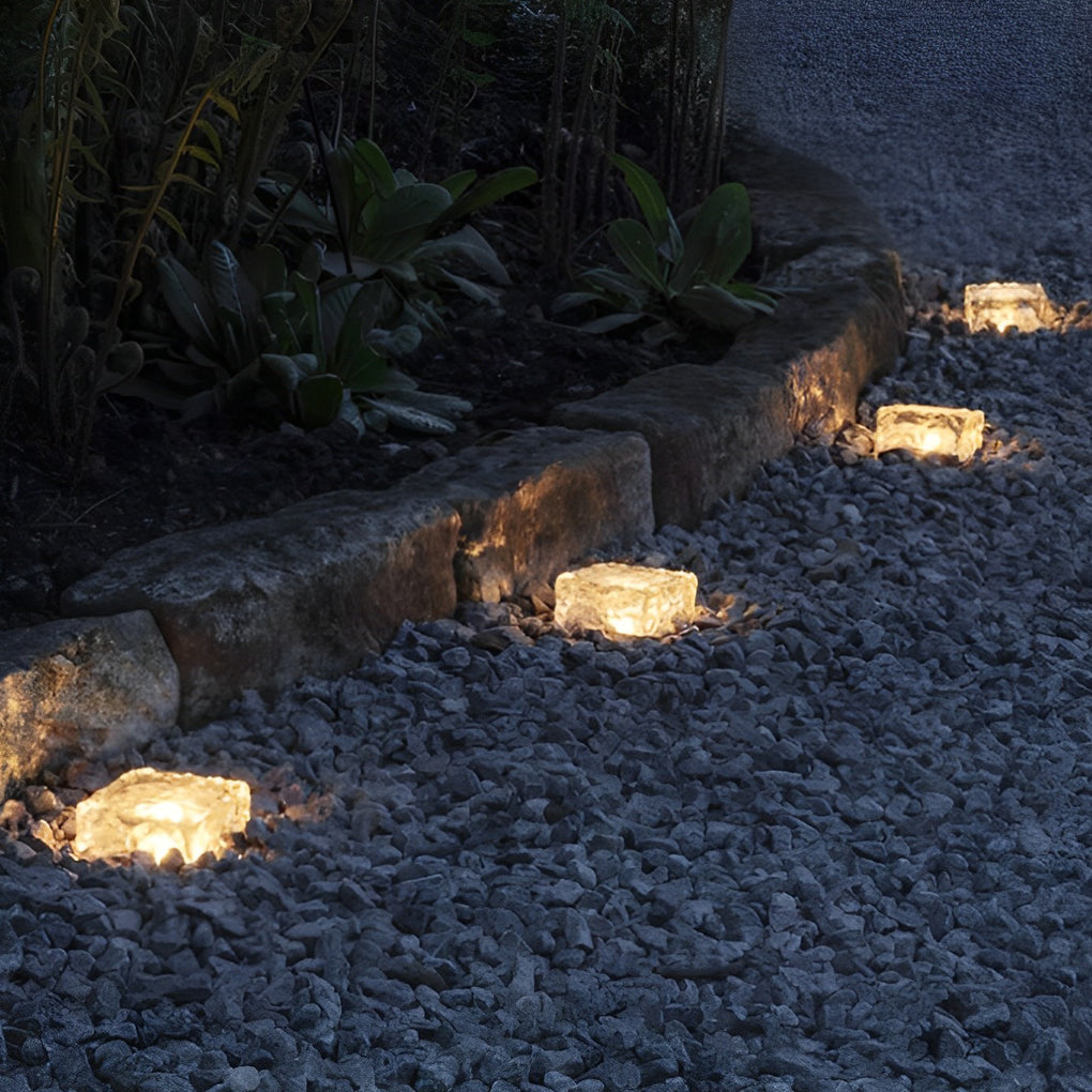 Éclairage Extérieur Solaire Carré Intelligent Luminaire Moderne pour Jardin et Terrasse 2