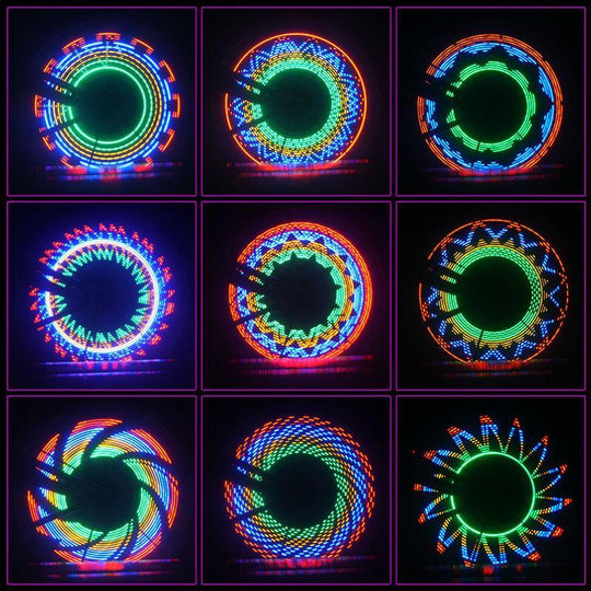 Éclairages de Vélo LED Multicolores 8