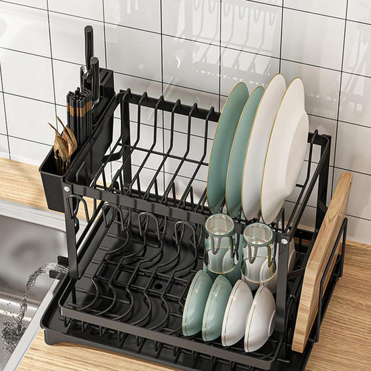 Égouttoir À Vaisselle Multifonctionnel Pratique À 2 Niveaux 6