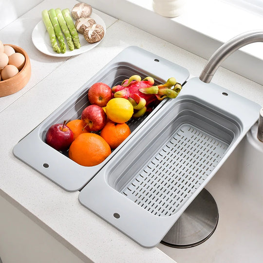Égouttoir Pliable Multifonction Avec Passoire Intégrée 4