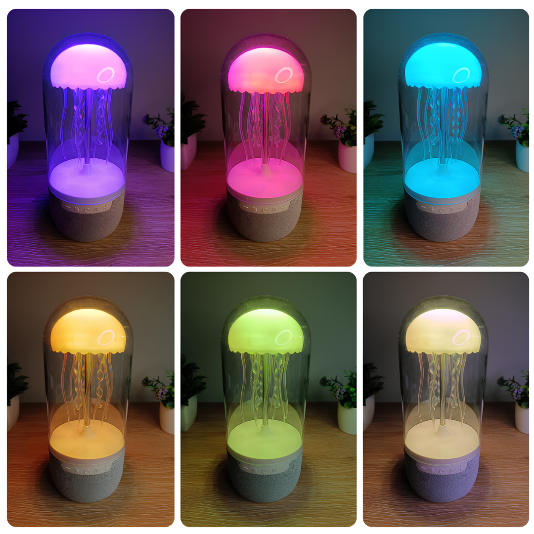 Enceinte Bluetooth Lumineuse Connectée Méduse avec Effets Néon 5