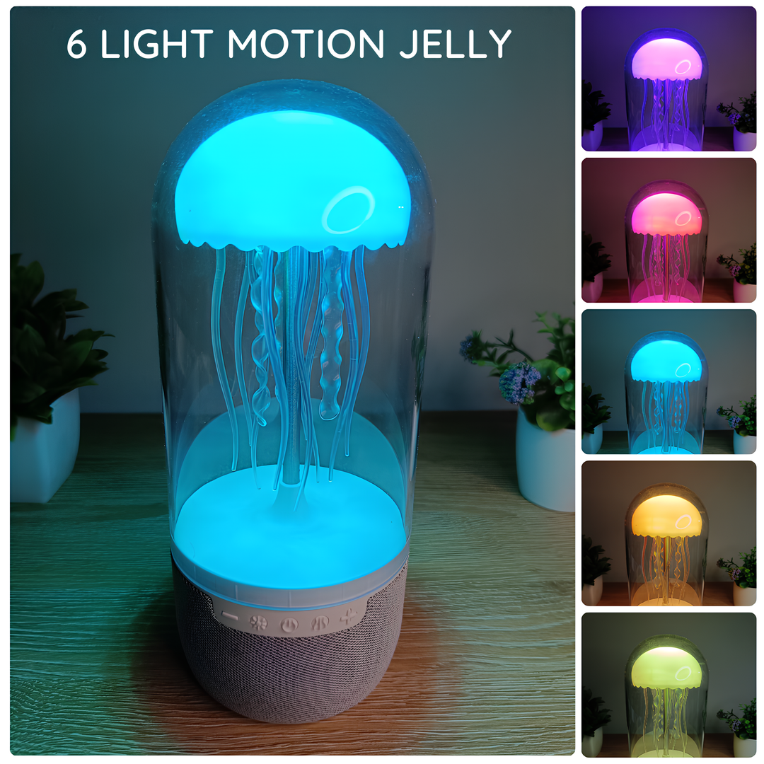 Enceinte Bluetooth Lumineuse Connectée Méduse avec Effets Néon 6