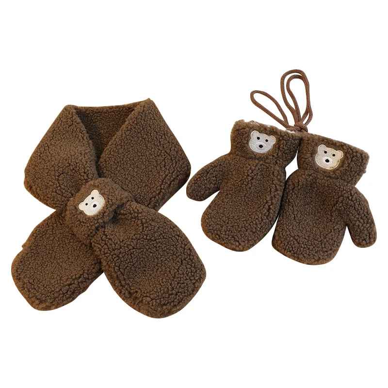 Ensemble Hiver Enfants Mitaines et Écharpe Amusant 0