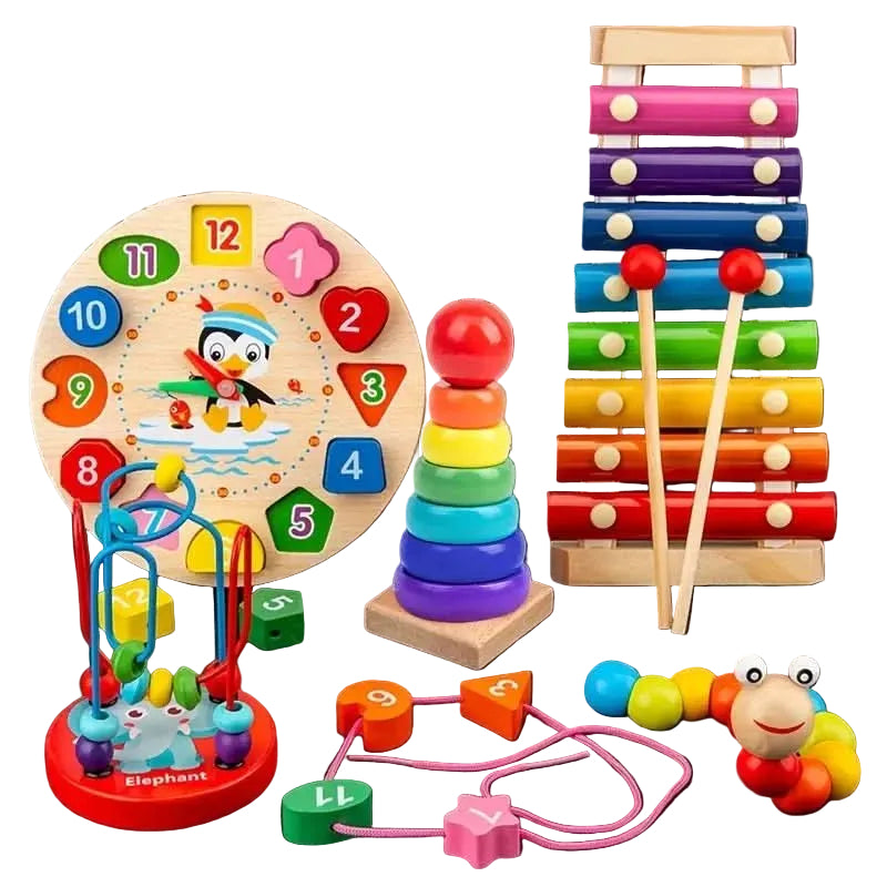 Ensemble Montessori 5-en-1 pour Bébé 0