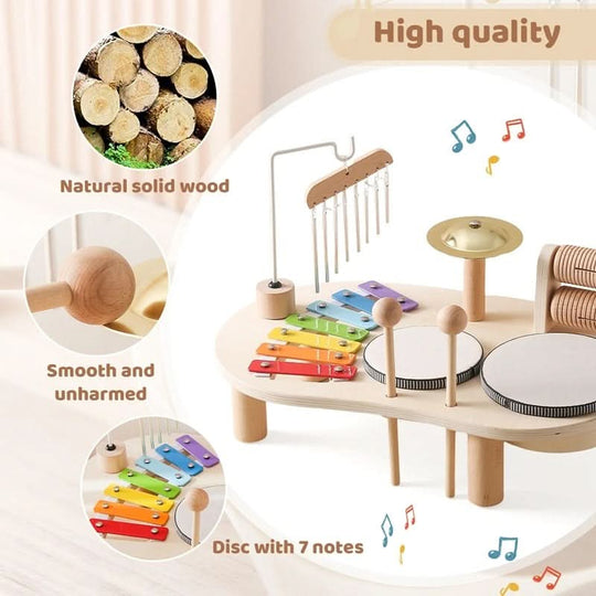 Ensemble Musical en Bois pour Bébés Créatifs 2