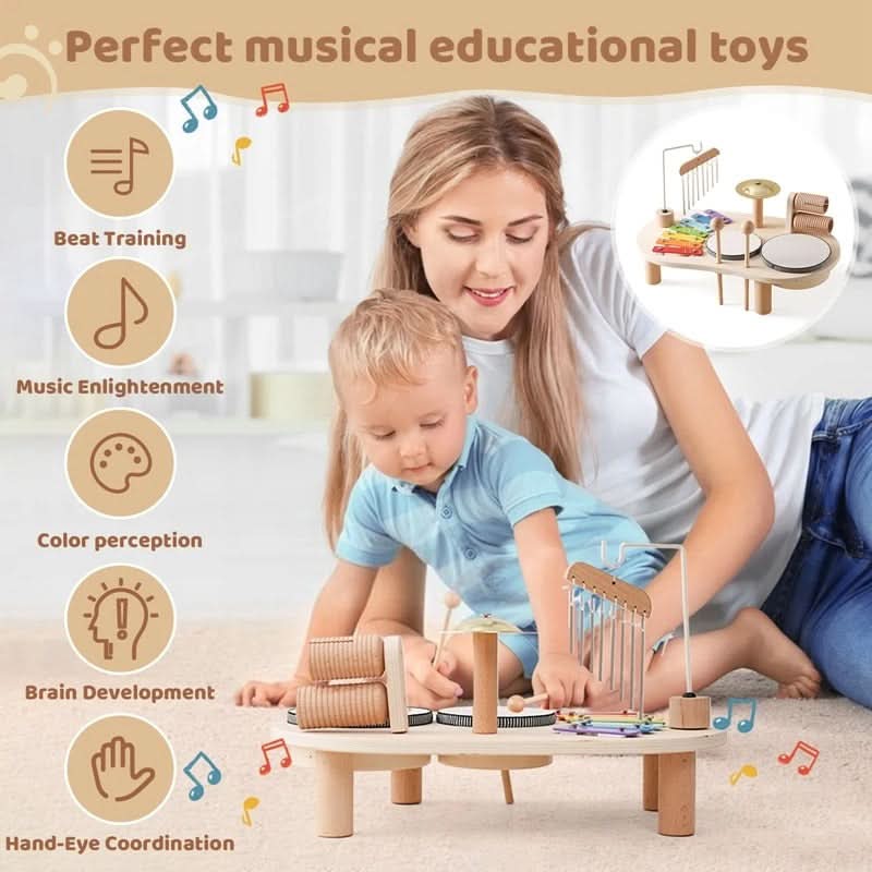 Ensemble Musical en Bois pour Bébés Créatifs 3