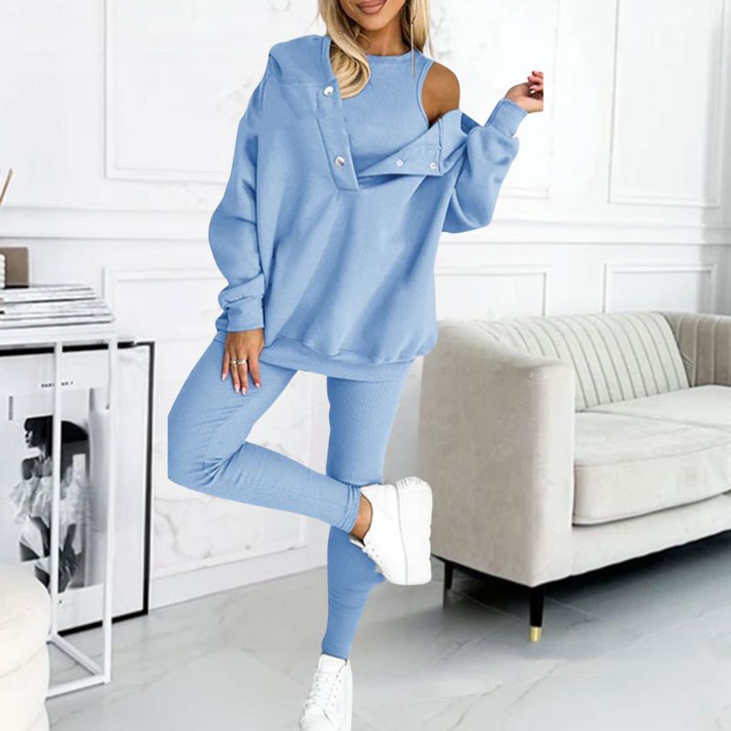 Ensemble Salon Trois Pièces Décontracté Pour Femme Chic 5