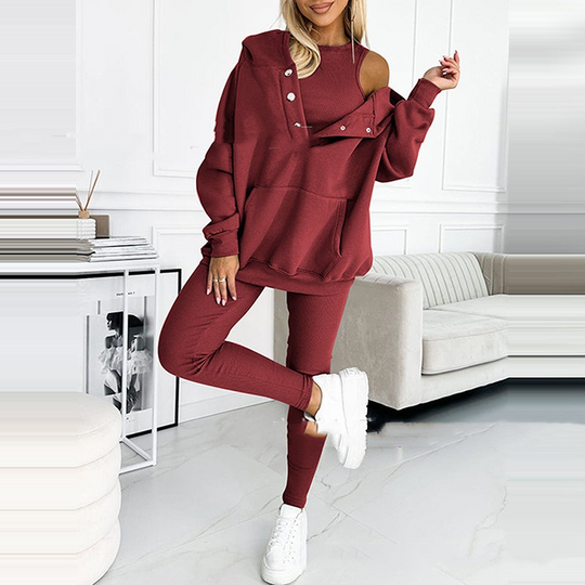 Ensemble Salon Trois Pièces Décontracté Pour Femme Chic 7