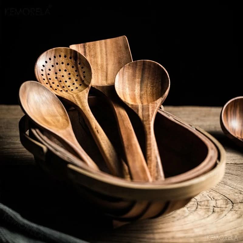 Ensemble Ustensiles de Cuisine NordicWood Pratique et Fonctionnel 4