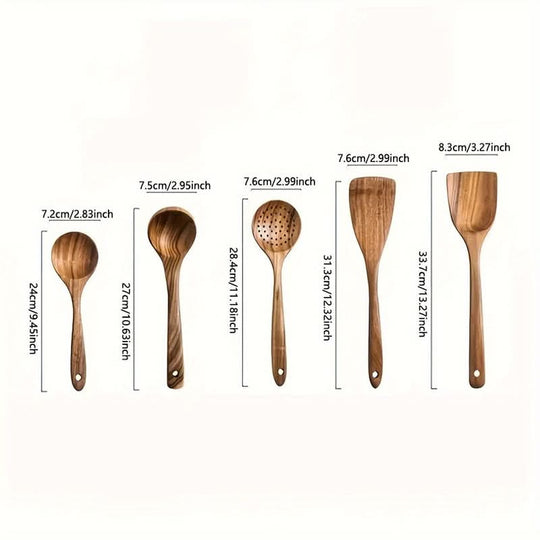 Ensemble Ustensiles de Cuisine NordicWood Pratique et Fonctionnel 5