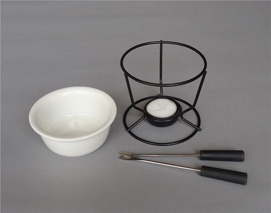 Ensemble à Fondue en Céramique Moderne pour Chocolat et Fromage 4