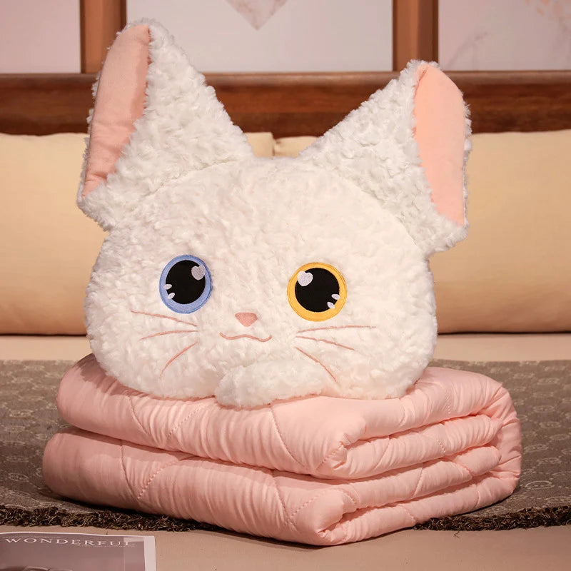 Ensemble coussin et couverture motif chat pour femme 0