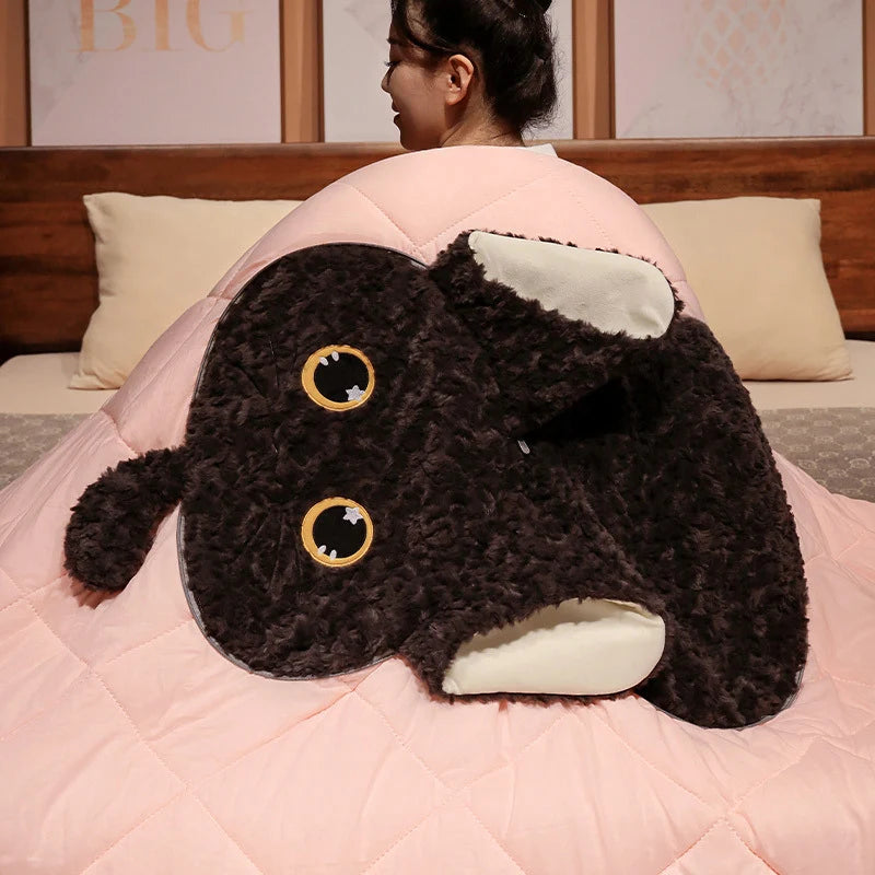 Ensemble coussin et couverture motif chat pour femme 2