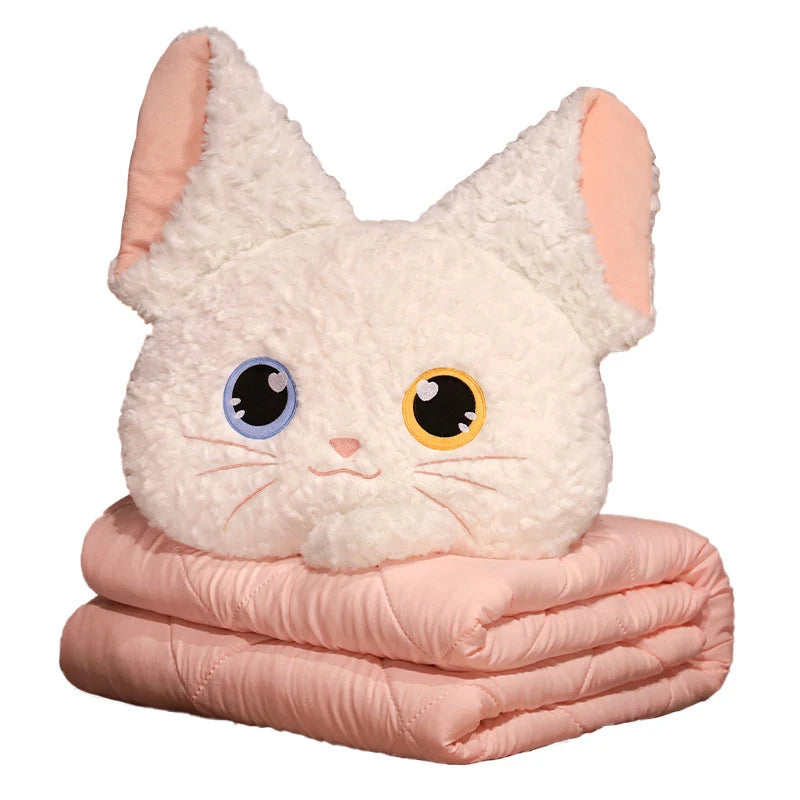 Ensemble coussin et couverture motif chat pour femme 4