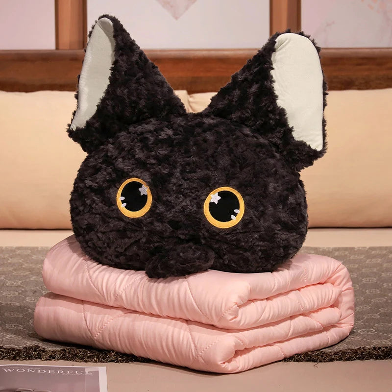 Ensemble coussin et couverture motif chat pour femme 5