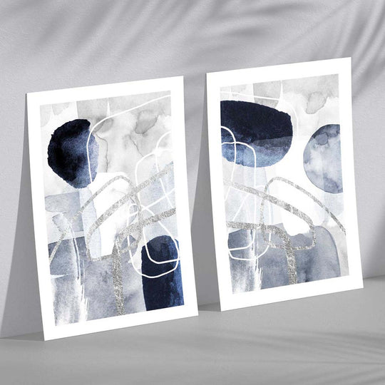 Ensemble d'Art Abstrait Encadré pour Décoration Moderne 2