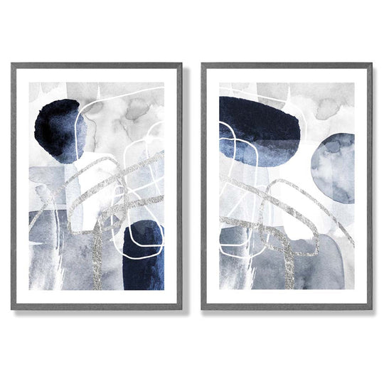 Ensemble d'Art Abstrait Encadré pour Décoration Moderne 4