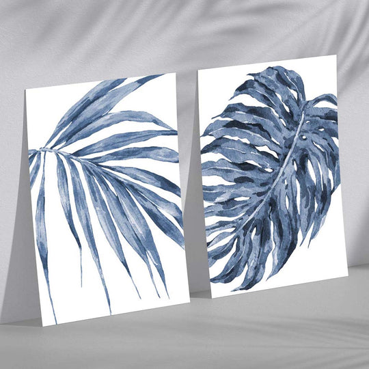 Ensemble d'Art Aquarelle Monstera Papyrus 0