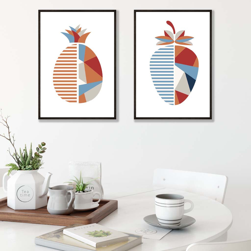 Ensemble d'Art Géométrique Fraises et Ananas 1
