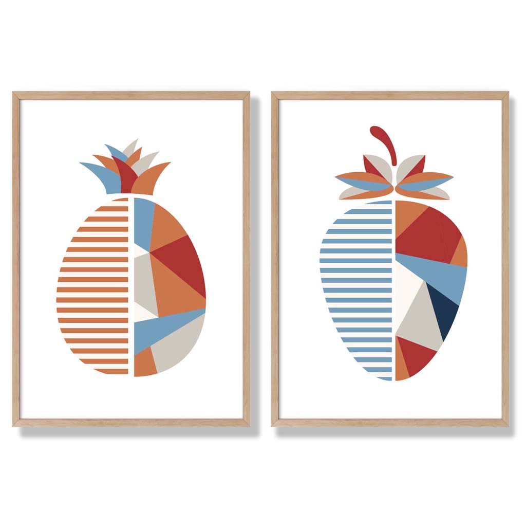 Ensemble d'Art Géométrique Fraises et Ananas 6