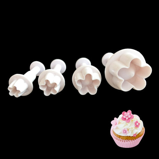 Ensemble d'Emporte Pièces Fleurs de Prunier pour Pâtisserie, 4 Motifs Variés 3