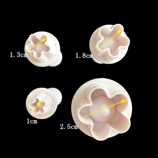 Ensemble d'Emporte Pièces Fleurs de Prunier pour Pâtisserie, 4 Motifs Variés 5