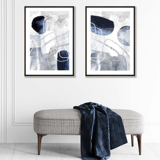 Ensemble d'Estampes Abstraites pour Décoration Moderne 1