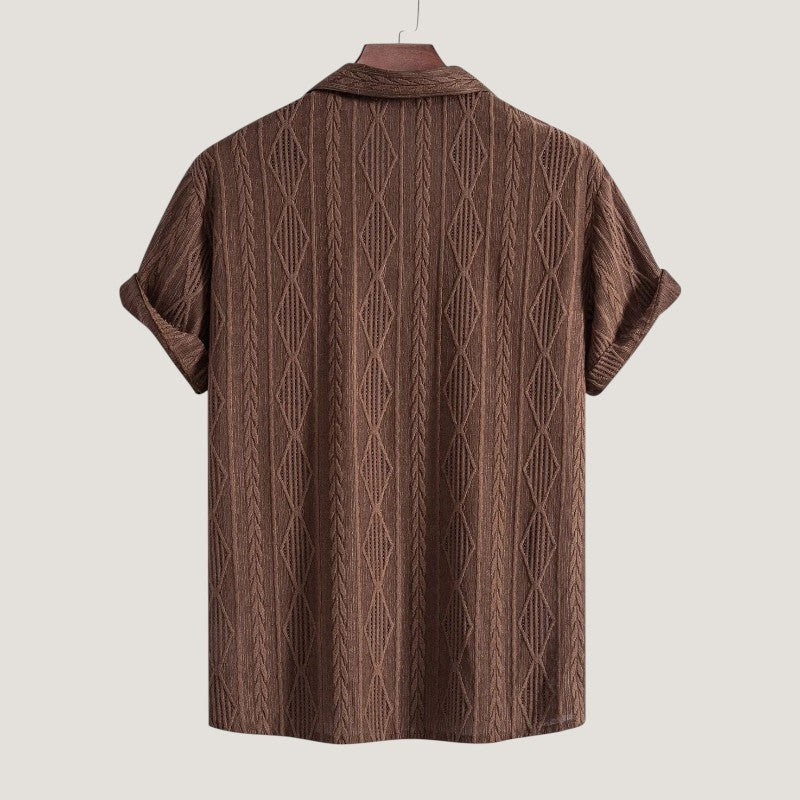 Ensemble d'Été Homme Lin Boutonné Manches Courtes 7