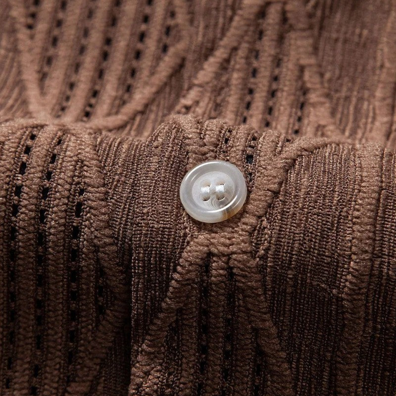 Ensemble d'Été Homme Lin Boutonné Manches Courtes 8