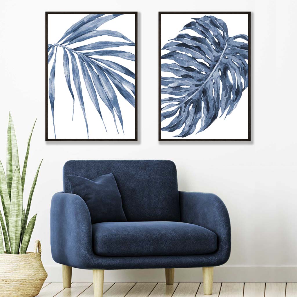 Ensemble d'Impressions d'Art Aquarelle Monstera Papyrus pour Décoration Intérieure 1
