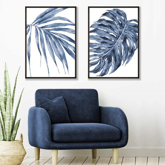 Ensemble d'Impressions d'Art Aquarelle Monstera Papyrus pour Décoration Intérieure 1