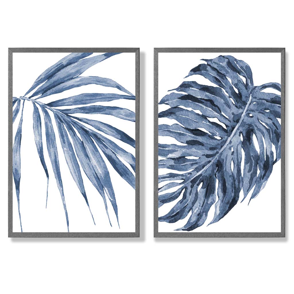 Ensemble d'Impressions d'Art Aquarelle Monstera Papyrus pour Décoration Intérieure 4