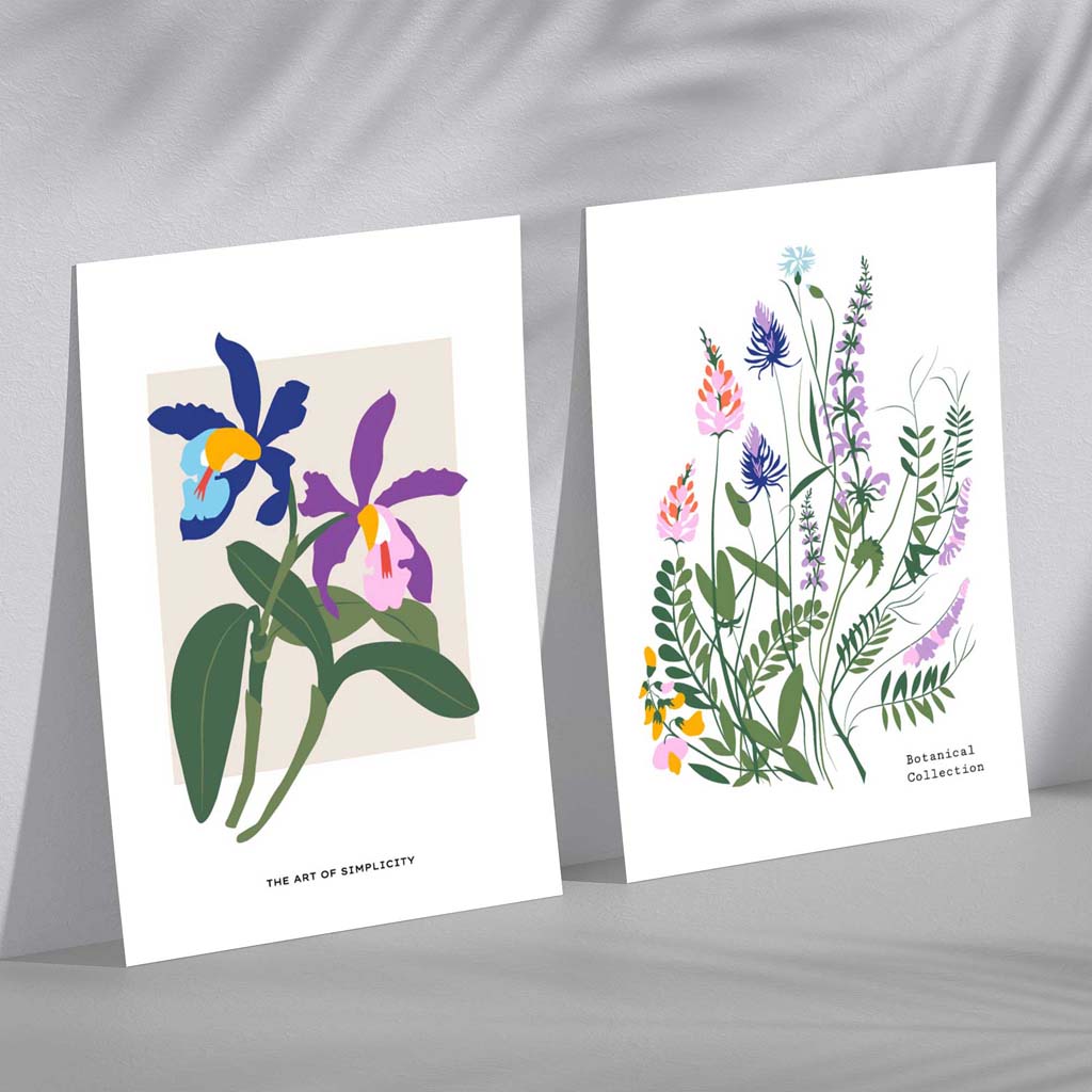 Ensemble d'Impressions d'Art Floral Printanier 2