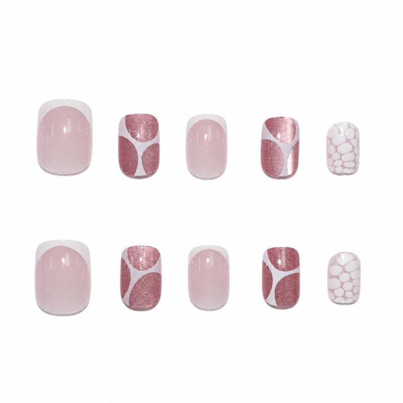 Ensemble d'Ongles à Pression pour Femme Style Artistique Moderne 4