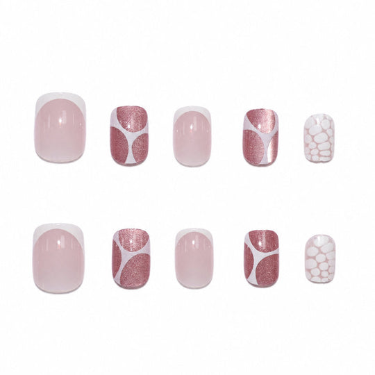 Ensemble d'Ongles à Pression pour Femme Style Artistique Moderne 4