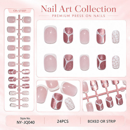 Ensemble d'Ongles à Pression pour Femme Style Artistique Moderne 6