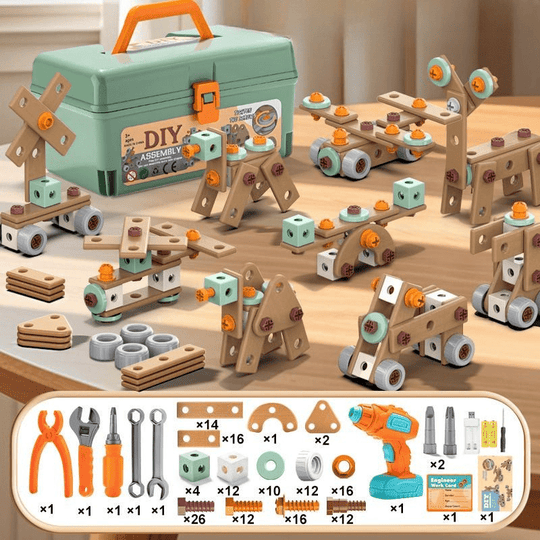 Ensemble d'Outils pour Enfants - Kit de Construction Créatif 10