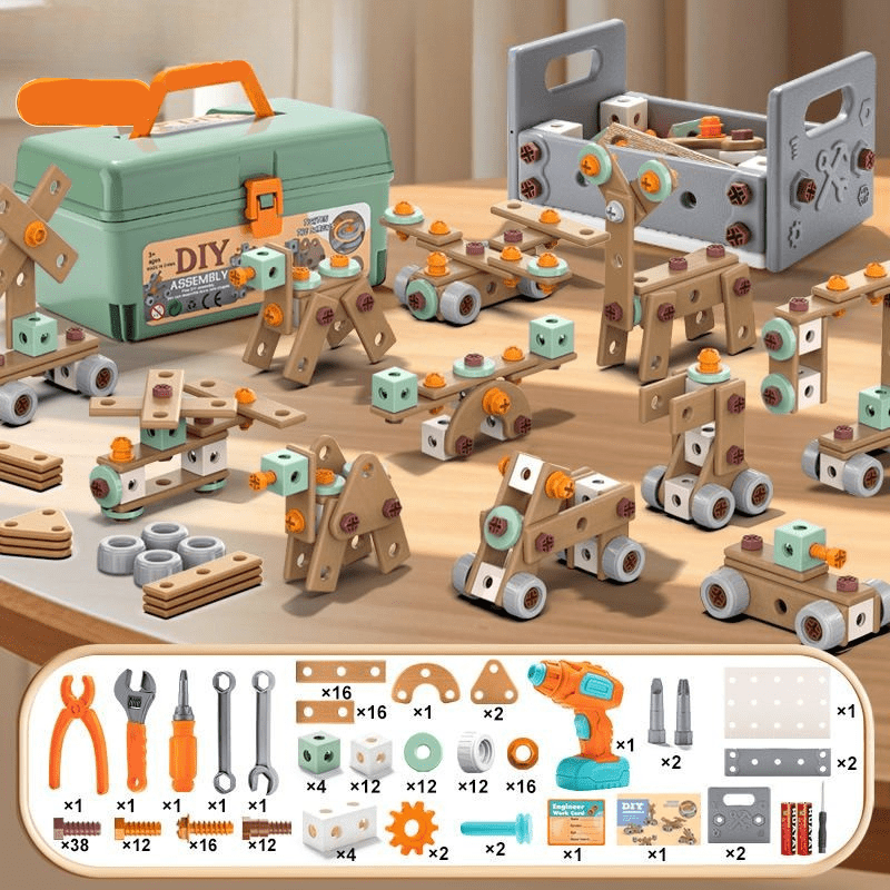 Ensemble d'Outils pour Enfants - Kit de Construction Créatif 11