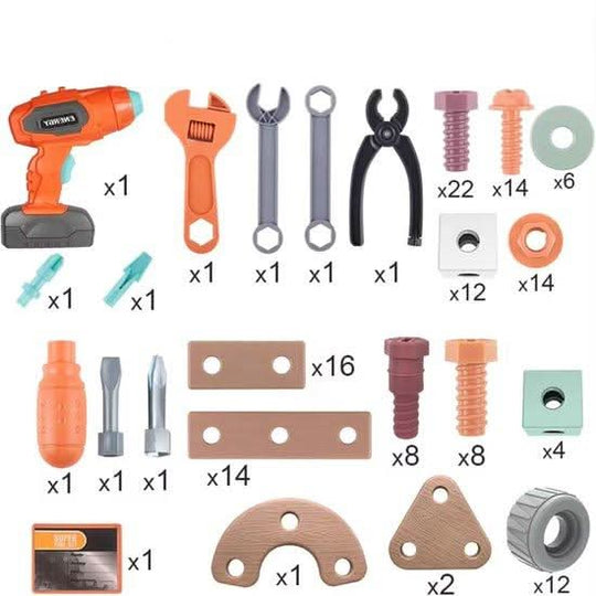 Ensemble d'Outils pour Enfants - Kit de Construction Créatif 2