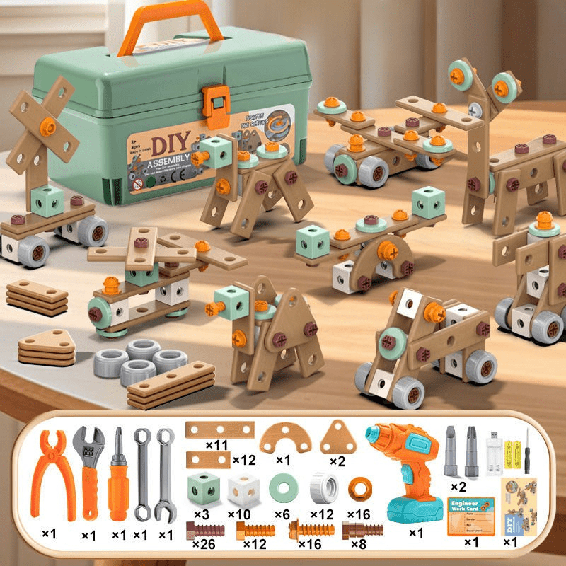 Ensemble d'Outils pour Enfants - Kit de Construction Créatif 5