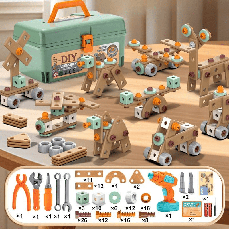 Ensemble d'Outils pour Enfants - Kit de Construction Créatif 7