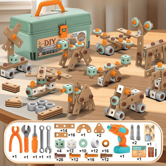 Ensemble d'Outils pour Enfants - Kit de Construction Créatif 8