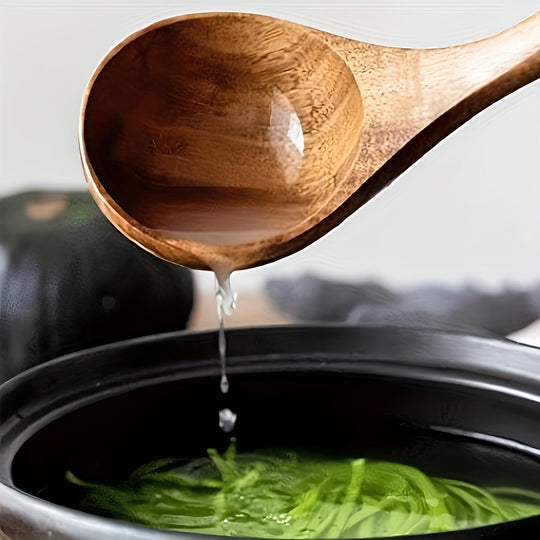 Ensemble d'Ustensiles de Cuisine en Bois Naturel - 5 Pièces Pratiques pour Accessoires Cuisine 2