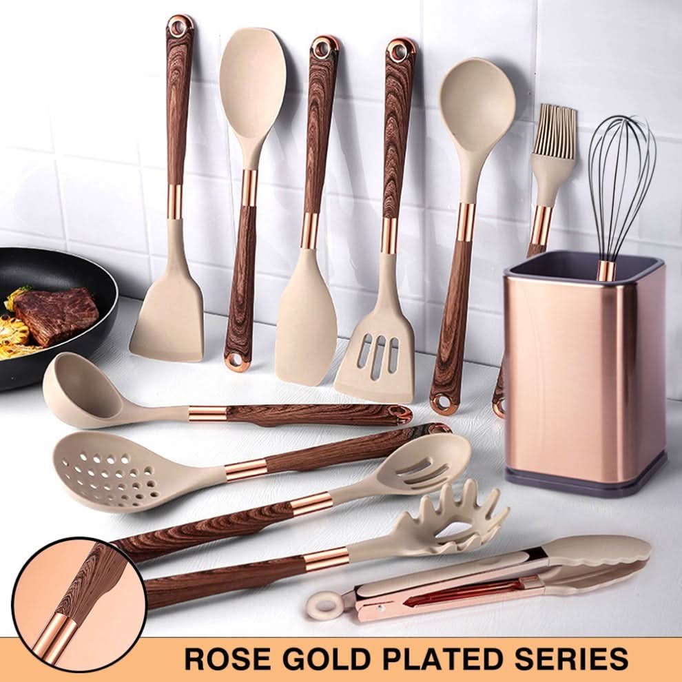 Ensemble d'Ustensiles de Cuisine en Silicone pour Chefs 6