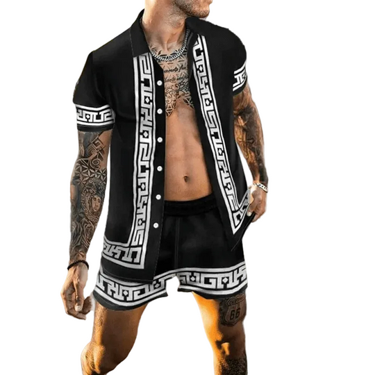 Ensemble d'été pour homme à manches courtes et short 0
