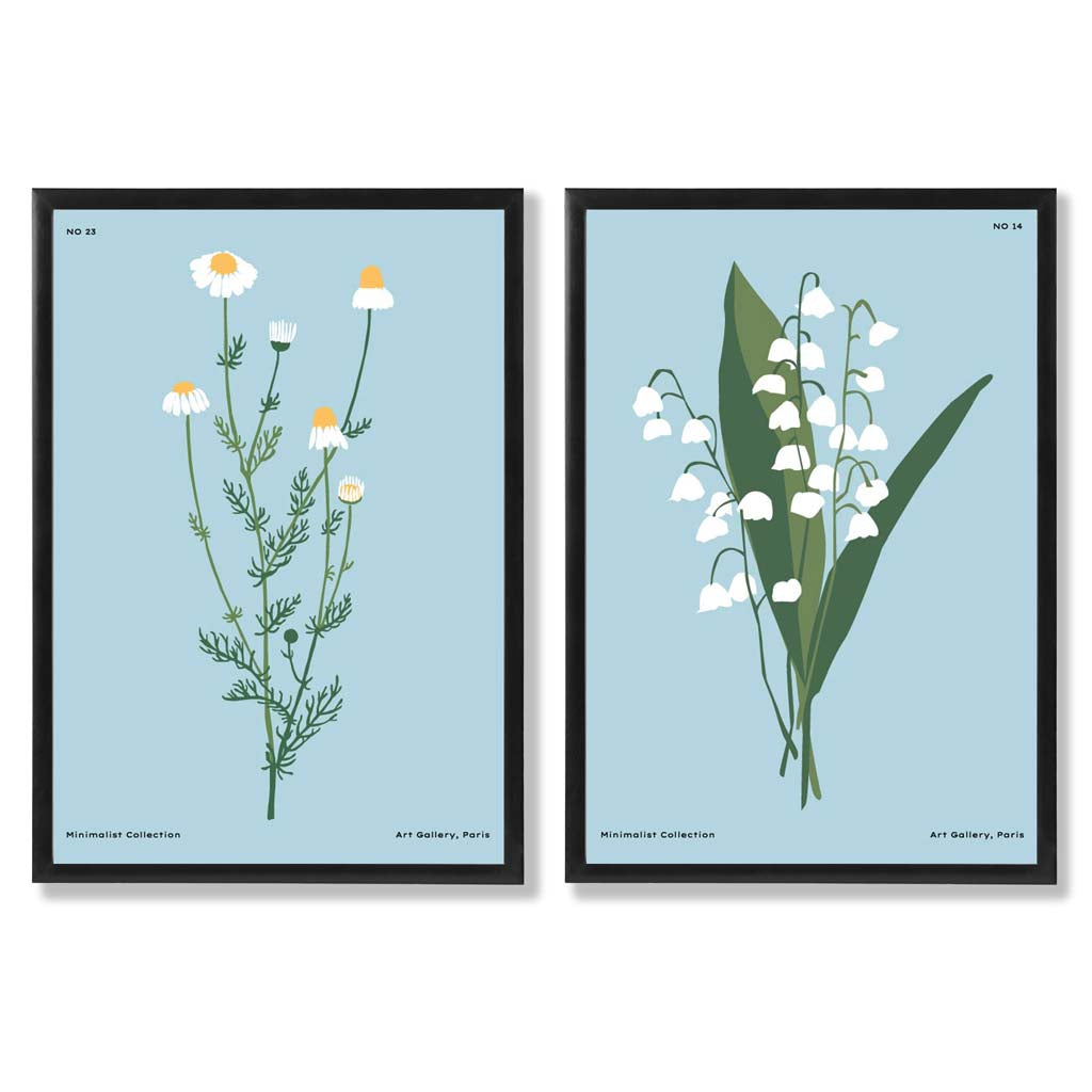 Ensemble de 2 Illustrations de Fleurs Sauvages 0